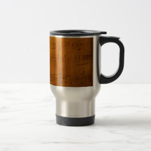 Taza De Viaje Música de hojas antiguas