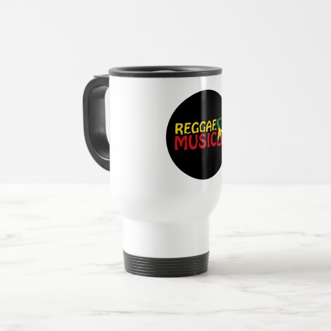 Taza De Viaje Música de reggae - modelo2b-círculo-negro (Anverso izquierdo)