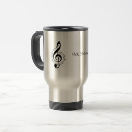 Taza De Viaje Música Notas de viaje personalizado