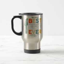 Taza De Viaje Música Papá Mejor Papá De Los Cuadros De Guitarra 