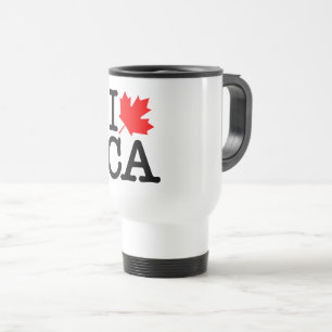 Taza De Viaje Muy educado Hoja de Arce Rojo Negro Amo Canadá