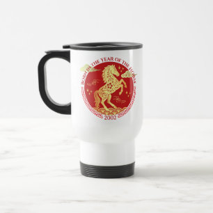 Taza De Viaje Nacido en el Año Nuevo Chino del Caballo