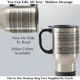 Taza De Viaje Nacido en Walk & Name Hidden Message 143BS Walking