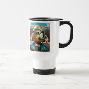 Taza De Viaje Nacido para bucear con máscara