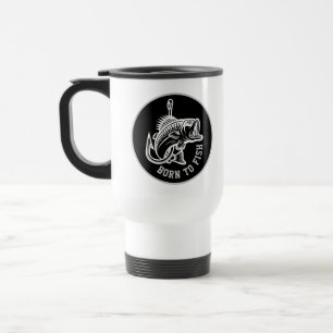 Taza De Viaje Nacido Para Pescado