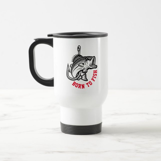 Taza De Viaje Nacido Para Pescado (Izquierda)