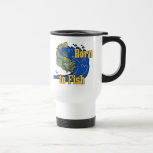 Taza De Viaje Nacido para pescar TShirt