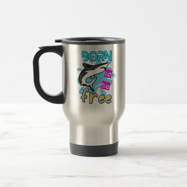TAZA DE VIAJE NACIDO PARA SER LIBRE (Izquierda)