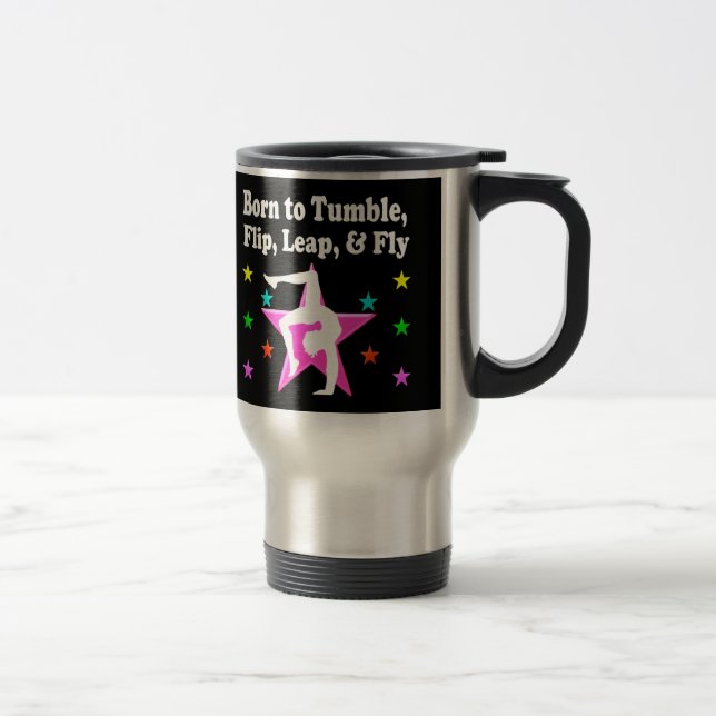 TAZA DE VIAJE NACIDO PARA SER UN CAMPEÓN DE GIMNASIA (Derecha)