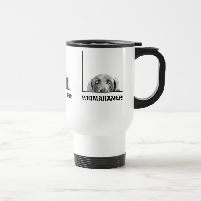 Taza De Viaje Nación de Weimaraner: ¡Weimaraner en una caja! (Derecha)
