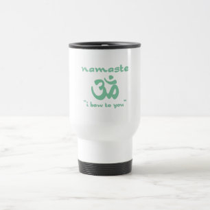 Taza De Viaje Namaste - me inclino ante ti (en verde)
