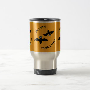 Taza De Viaje Naranja Bats de Halloween