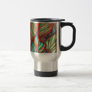 Taza De Viaje Naranja Canna deja acuarela arte original