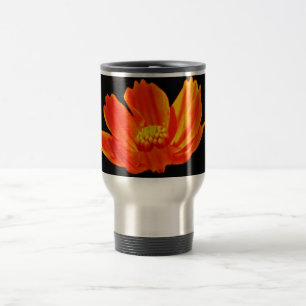 Taza De Viaje Naranja Cosmos Flower