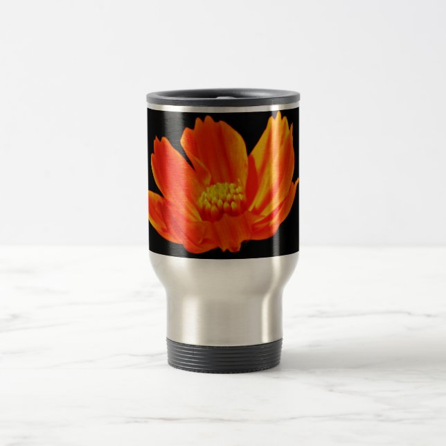 Taza De Viaje Naranja Cosmos Flower (Centro)