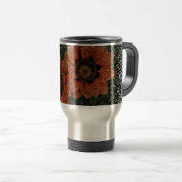 Taza De Viaje Naranja Daisy Balls Thermal Mug