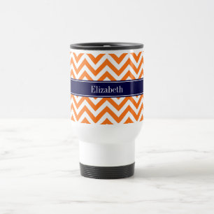 Taza De Viaje Naranja De Calabaza Lg Nombre De La Marina De Chev