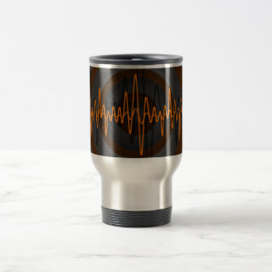 Taza De Viaje Naranja de sonido Mug de viaje diario oscuro