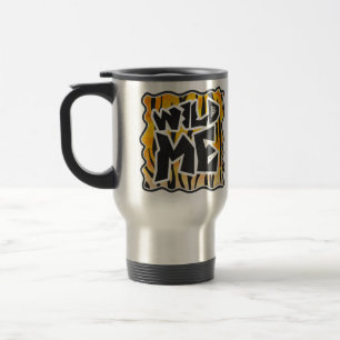 Taza De Viaje Naranja de tigre y negro salvaje