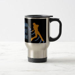 Taza De Viaje Naranja deportivo de béisbol Blue Black Mug