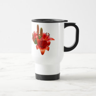 Taza De Viaje Naranja Lily Blossoms
