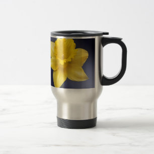 Taza De Viaje Narciso Amarillo Flor Flor Pintada acuarela floral