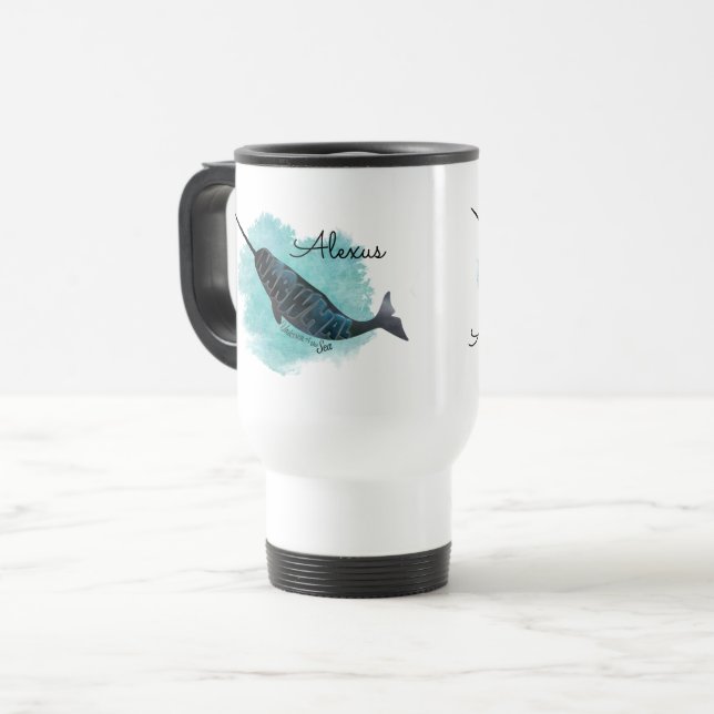 Taza De Viaje Narwhal Heart (Anverso izquierdo)