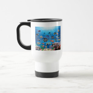 Taza De Viaje Natación de peces tropicales
