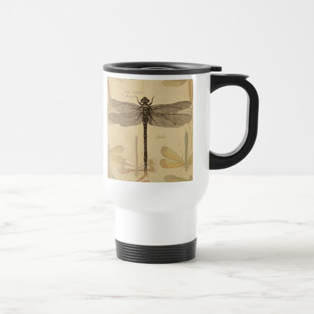 Taza De Viaje Naturaleza clásica de la época de la libélula (Derecha)