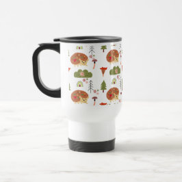 Taza De Viaje Naturaleza Cuidada Hedgehog Patrón Arcoiris Floral