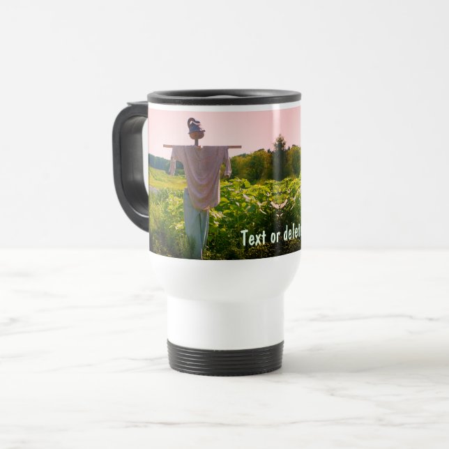 Taza De Viaje Naturaleza de los espantapájaros del jardín person (Anverso izquierdo)