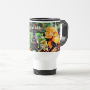 Taza De Viaje Naturaleza de los hongos salvajes naranja personal