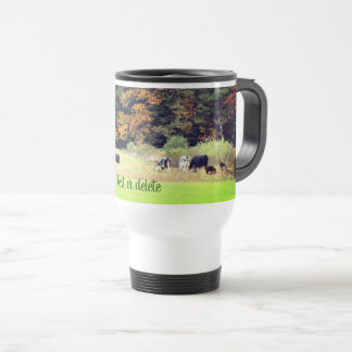 Taza De Viaje Naturaleza del campo vacuno otoñal personalizada