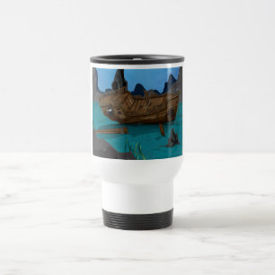 Taza De Viaje Naufragio bajo el agua