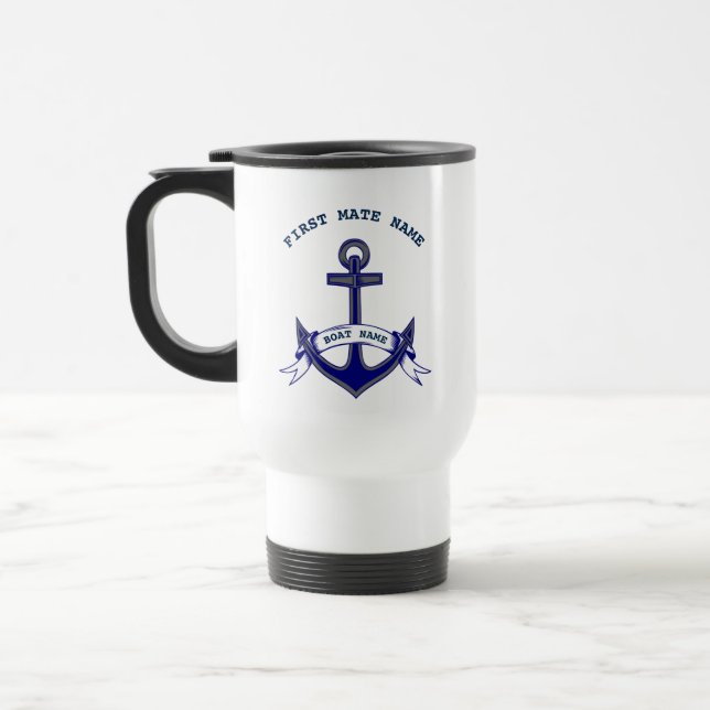 Taza De Viaje Nautical Personalizado de primer nivel (Izquierda)
