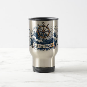Taza De Viaje "Navega lo Desconocido" - Diseño Inspirado en la N