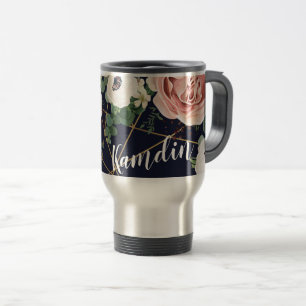 Taza De Viaje Navía geométrica personalizada de 15 onzas de café