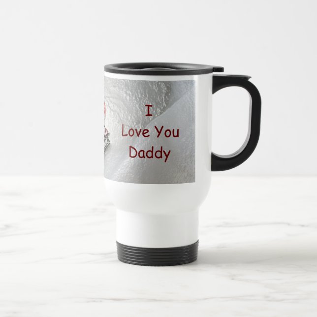 Taza De Viaje Navidad del papá - te amo pingüino (Derecha)