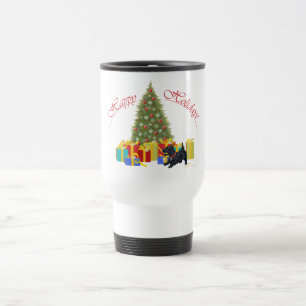 Taza De Viaje Navidad Terrier Escocés