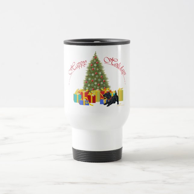 Taza De Viaje Navidad Terrier Escocés (Centro)