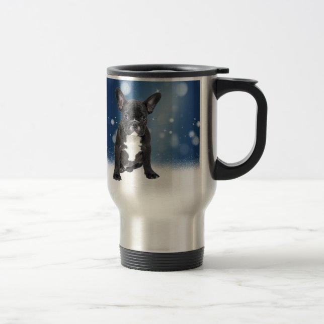 Taza De Viaje Navidades azules de cuscús estrellas de la nieve d (Derecha)