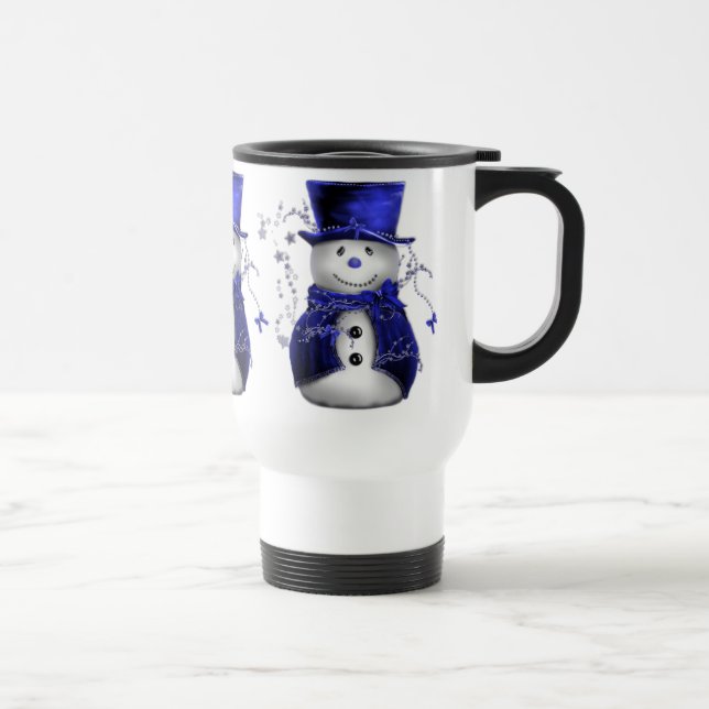 Taza De Viaje Navidades azules Snowman (Derecha)