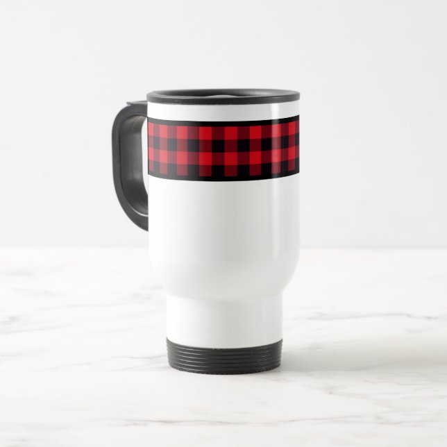 Taza De Viaje Navidades Buffalo Plaid Travel Commuter Mug (Anverso izquierdo)