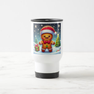 Taza De Viaje Navidades caprichosos/hombre de pan de jengibre de