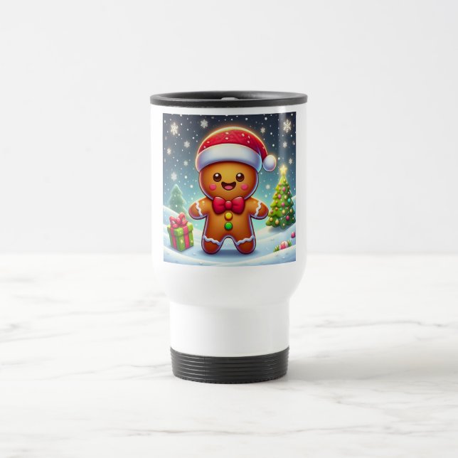 Taza De Viaje Navidades caprichosos/hombre de pan de jengibre de (Centro)
