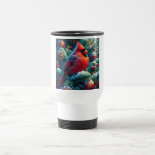 Taza De Viaje Navidades/cardenal invernal