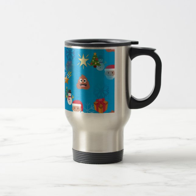 Taza De Viaje navidades de caca de emoji (Derecha)