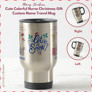 Taza De Viaje Navidades de enfermería de color lindo regalo nomb