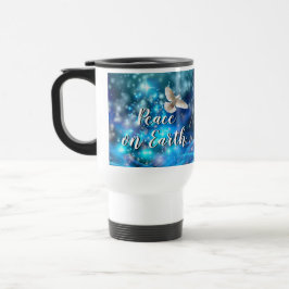 Taza De Viaje Navidades de la paz de la paloma azul coincidentes