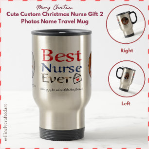 Taza De Viaje Navidades de Personalizado lindo Enfermero Regalo